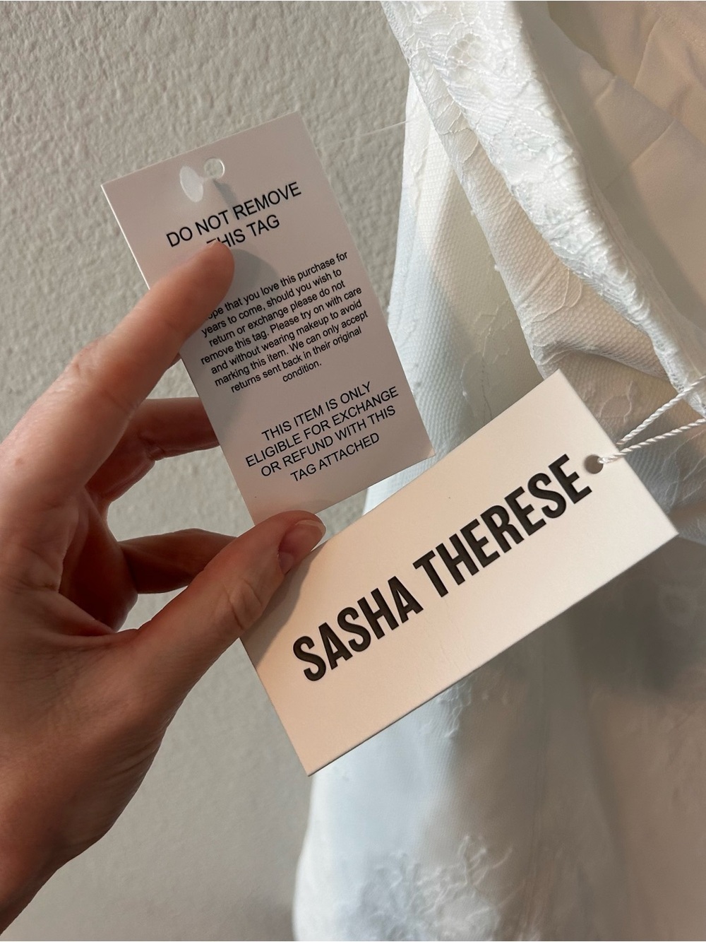 NWT Sasha Therese Fleur Mini Dress White - Picture 6 of 9